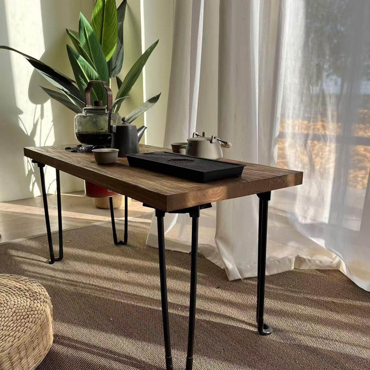 野炊露营户外庭院茶桌围炉煮茶烤火桌卡式炉便携折叠桌实木茶几,淘宝优惠券,粉丝福利购,淘宝优惠卷