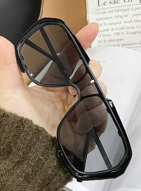 墨镜男款高级感素颜ins开车专用街拍痞帅男士太阳镜眼镜女款圆脸