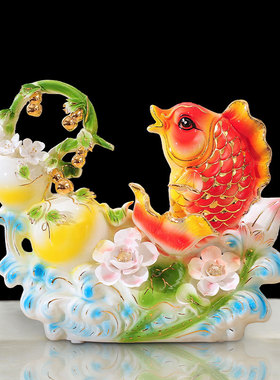 中式鱼葫芦装饰摆件铺开业礼品