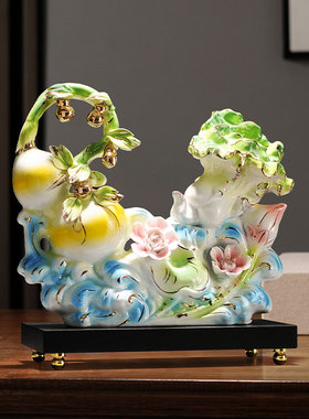 轻奢葫芦白菜装饰摆件开业礼品