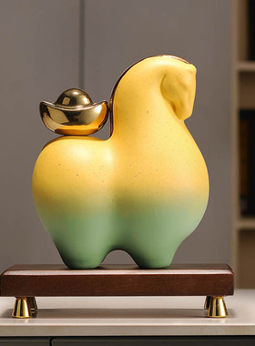 轻奢马上有钱马摆件装饰品摆设