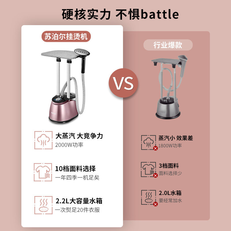 苏泊尔挂烫机家用蒸汽服装店熨衣 supor苏泊尔健生挂烫机