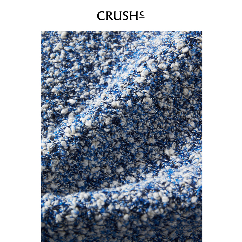 CRUSH Collection春夏新款气质花呢夹克小香风洋气修身短款外套女 - 图2