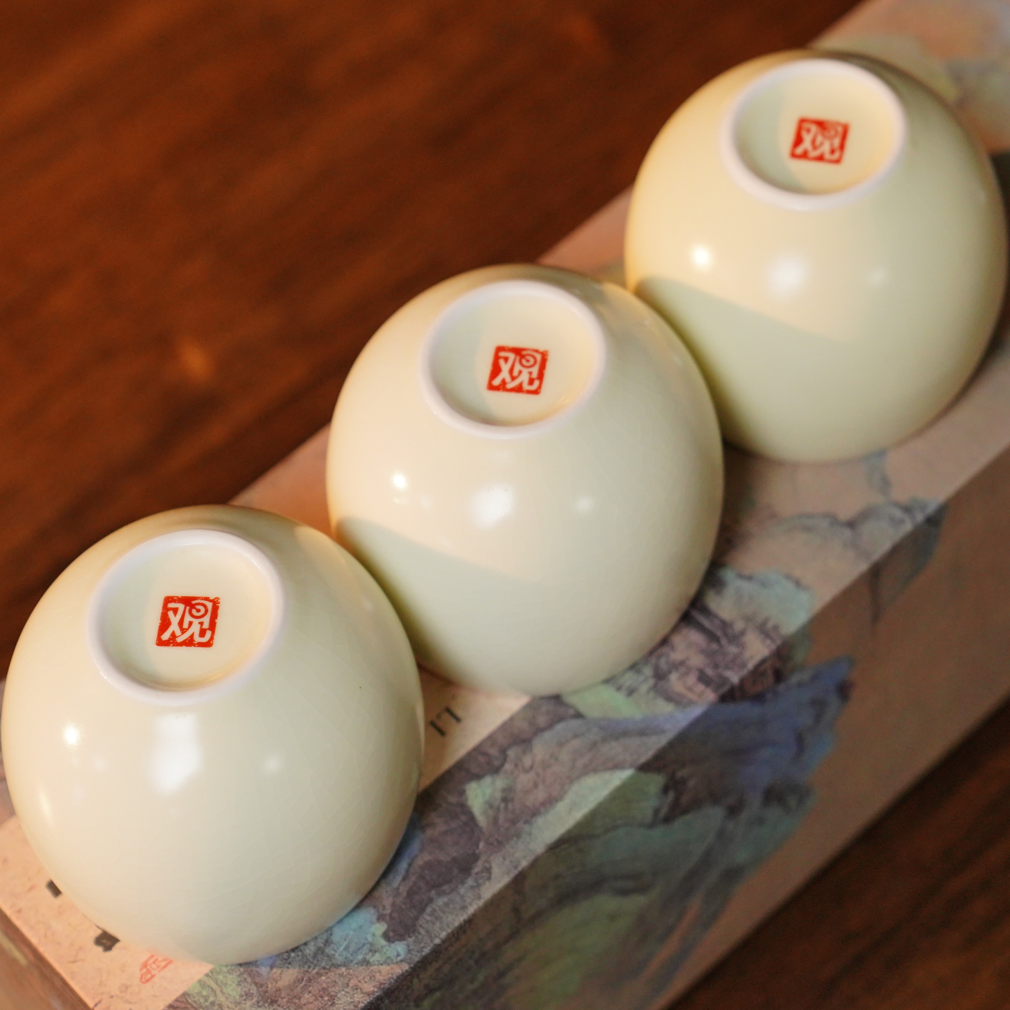 观察者网定制观河山茶具礼盒龙蛋杯汝窑主人杯品茗,淘宝优惠券,粉丝福利购,淘宝优惠卷