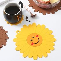 Heat Insulation Mat High Temperature Resistant Home Cup Cushion Casserole Cushions Bowls Tray Cups Padded Silicone Anti-Burn Cushion Table Cushion Cartoon Dining Mat