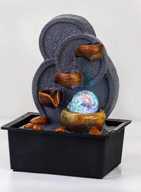 外贸欧式树脂玄关创意桌面小摆件流水景观装饰品礼品SL10-10