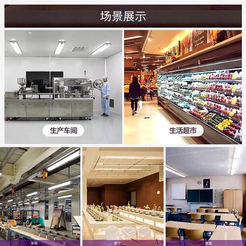 飞利浦宽体净化灯LED长条灯日光灯全套吸顶条形办公室工位支架灯 - 图1
