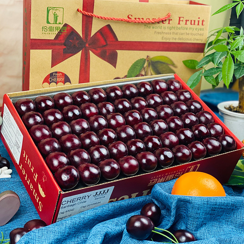 礼盒装2/5斤5J美国进口车厘子黑珍珠大樱桃新鲜水果送礼高端大,淘宝优惠券,粉丝福利购,淘宝优惠卷