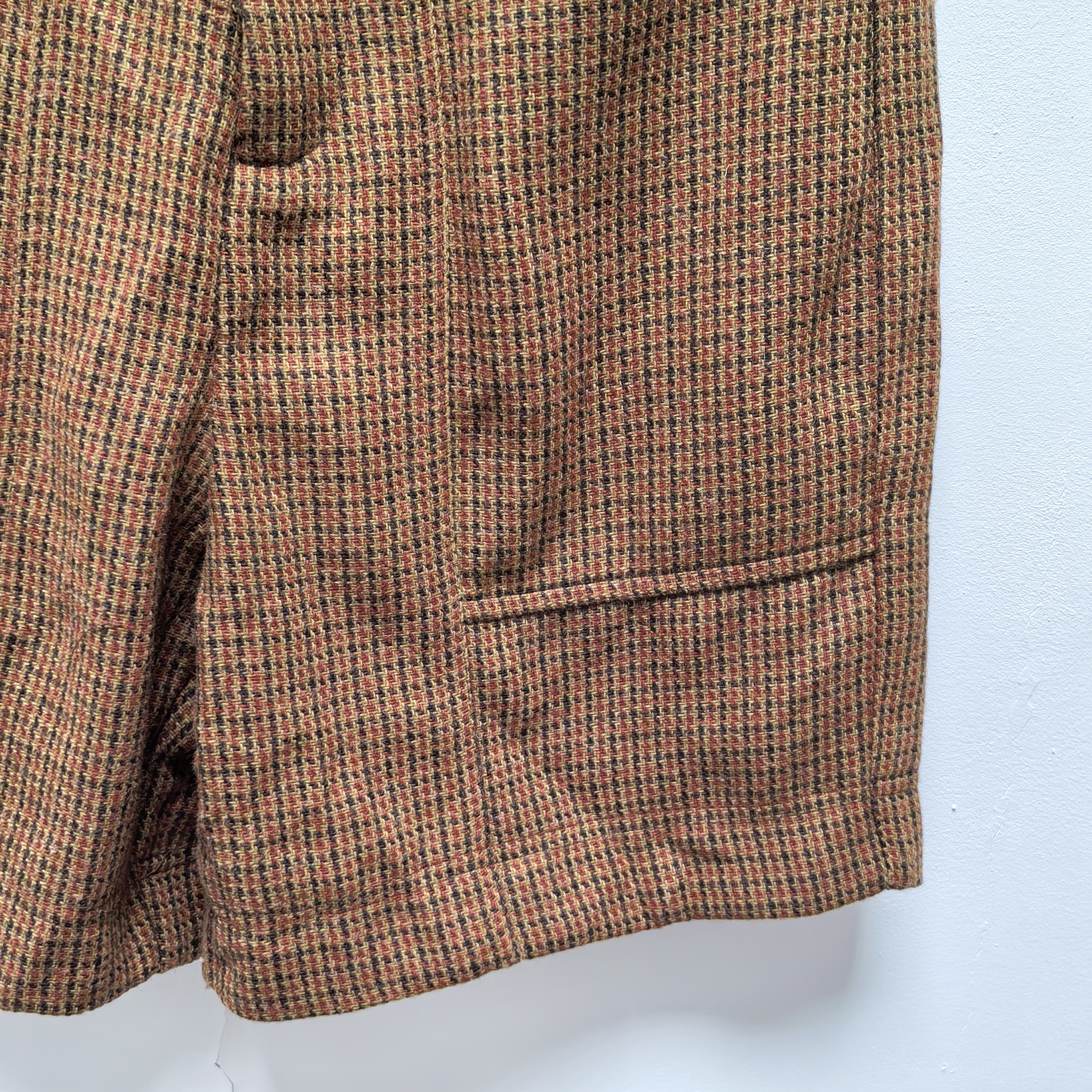 M系列去标格纹短裤女2025冬季新品复古风高腰百搭直筒裤靴裤1564 - 图2