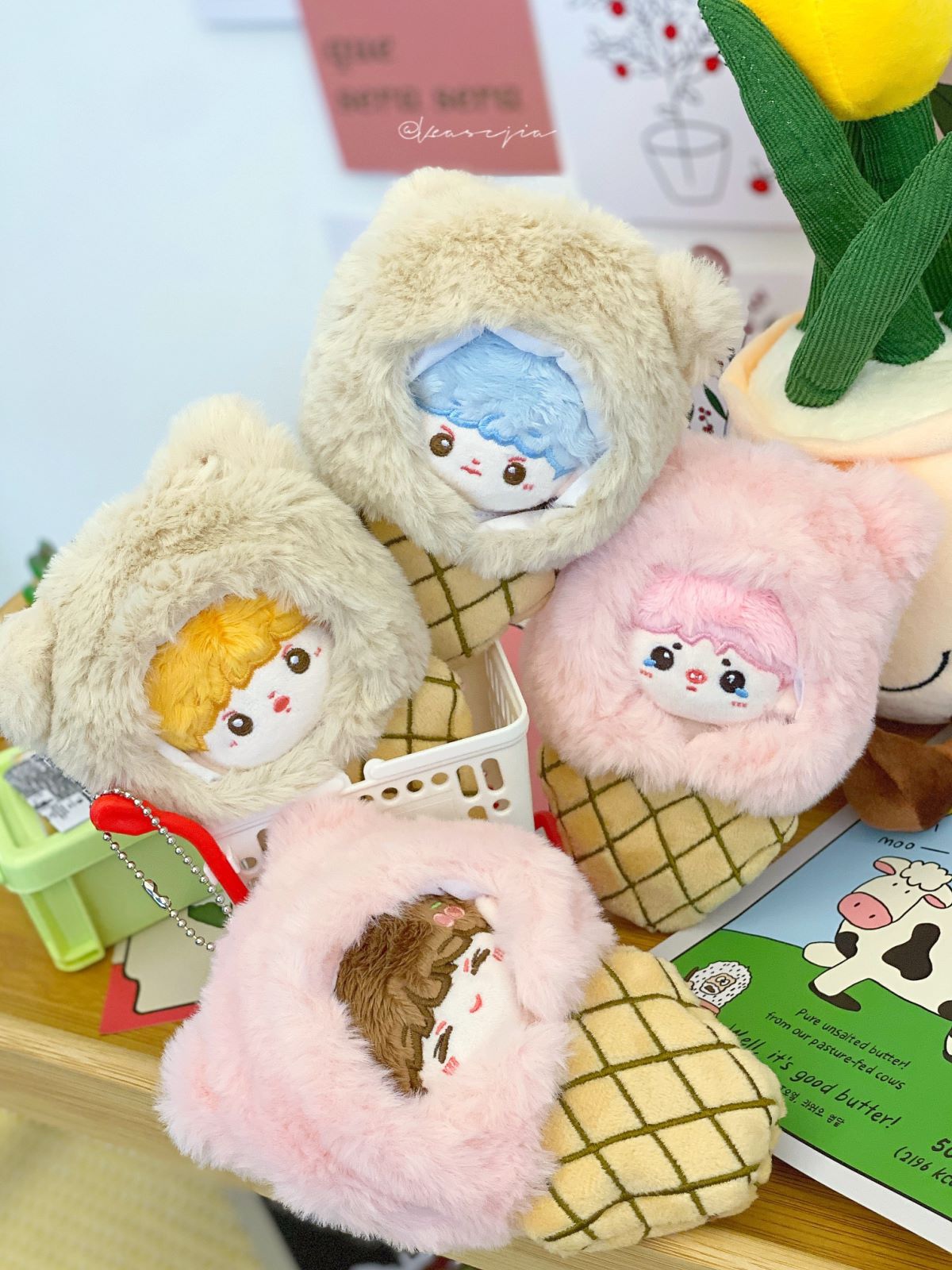 包邮10cm棉花娃娃冰淇淋娃包软呼呼玩偶娃包现货 - 图2