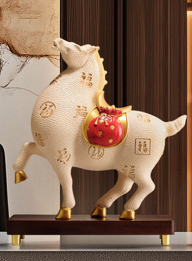 马到成功百福马摆件办公室家居客厅电视柜酒柜装饰品乔迁开业礼物