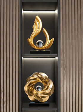 现代轻奢财源滚滚水晶球摆件办公室桌面装饰品客厅玄关乔迁送礼物