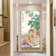 新中式老虎山水画虎年春节年画中国风客厅入户门正对墙挂画寓意好