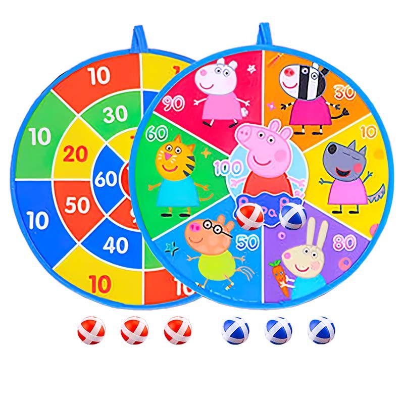 小猪佩奇儿童飞镖粘粘球双面靶心投掷弓箭益智专注室外飞盘玩具,淘宝优惠券,粉丝福利购,淘宝优惠卷