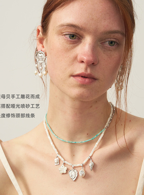 lostinecho算盘多挂坠组合项链