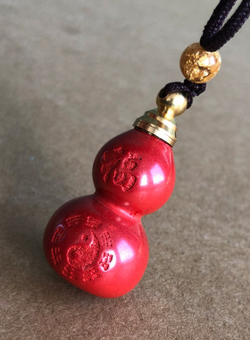 帝王砂朱砂可打开葫芦挂件镶嵌空心福字八卦葫芦吊坠随身本年空瓶