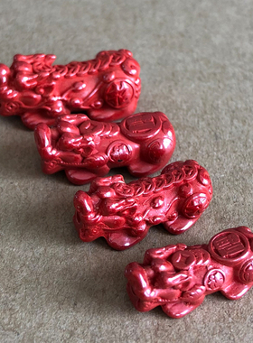 天然朱砂红貔貅吊坠挂件 单个可穿手链项链三钱招财纳福配件证书