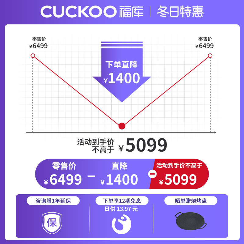 CUCKOO福库韩国原装进口双压IH高压电饭煲家用多功能电饭锅3到4人