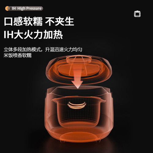 CUCKOO福库正品电饭煲IH高压智能家用多功能5升不锈钢内胆电饭锅 - 图2
