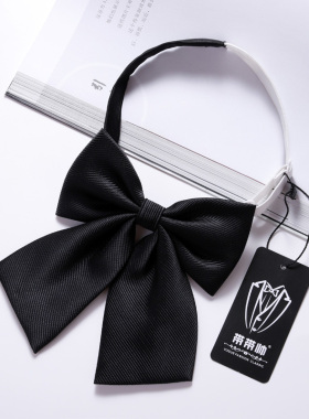职业装黑色细纹领花银行酒店空姐铁路服务员工作服蝴蝶结小领结女