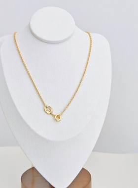 时尚可爱 金银色长短款素链--J8001-J8002-J8003