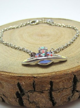 土星蓝球黄环手链经典网红