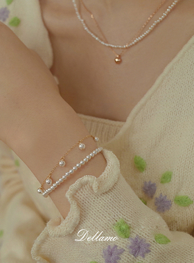 DELLAMO繁星珍珠手链女小众设计