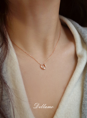 DELLAMO小众设计感打结简约项链