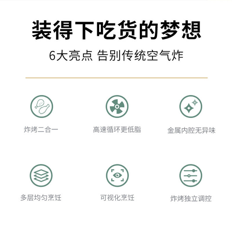 长帝空气炸锅一体机家用小型电烤箱 长帝新天诚电烤箱