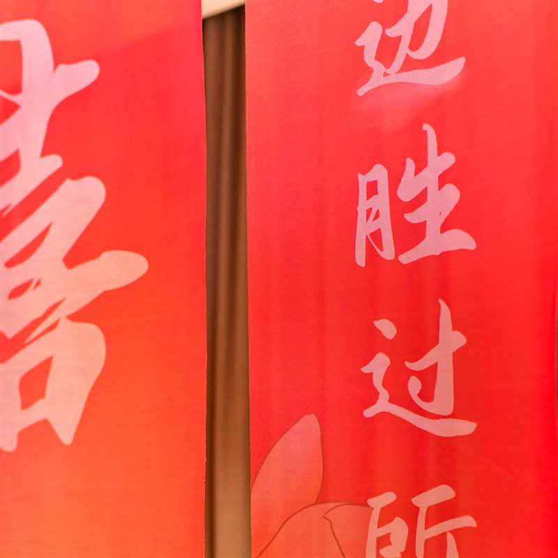 速发房婚装饰布置用品套布结婚条幅婚礼挂装方拉花窗帘背景墙喜 - 图1