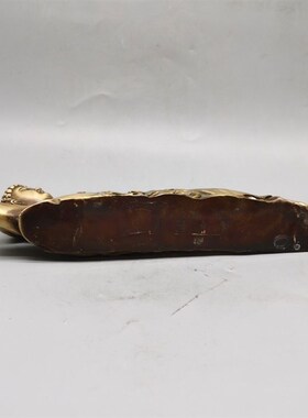 速发古玩铜牟黄铜释迦器尼佛像铜佛卧佛摆件睡摆设