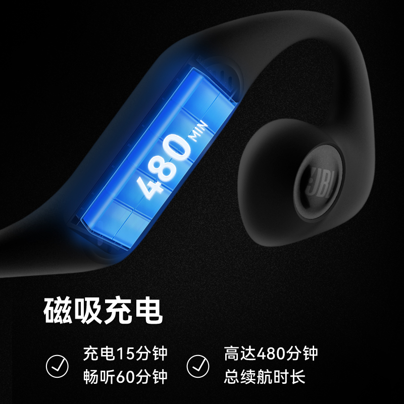 【跑步专用】JBL NEARBUDS开放式蓝牙耳机真无线音乐运动不入耳式-图1