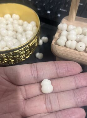 白玉菩提根雕刻小葫芦纯