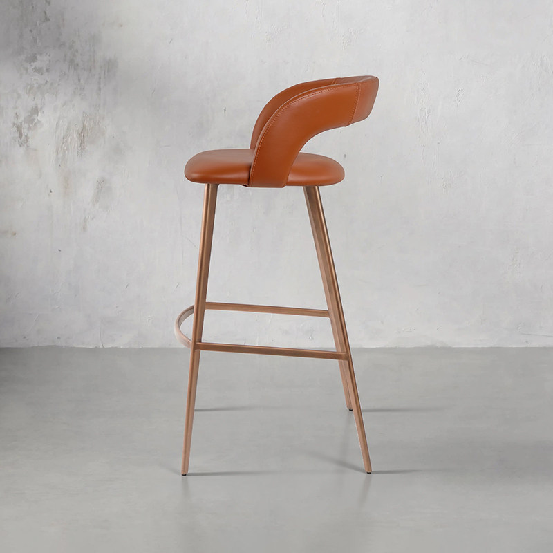 高脚凳吧台椅进口头层牛皮吧椅家用轻奢岛台椅现代简约高凳子7331,淘宝优惠券,粉丝福利购,淘宝优惠卷