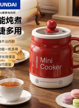 早餐杯热牛奶杯神器办公室多功能养生电热烧水杯小型炖煮杯电煮杯