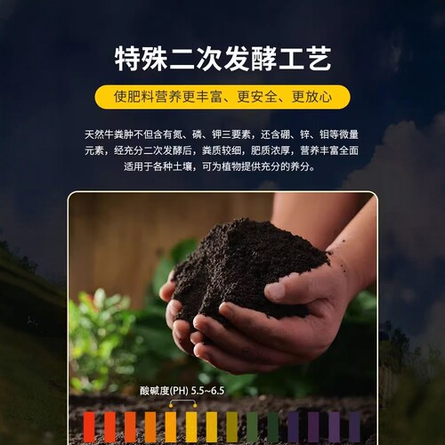 牛粪发酵有机肥种菜专用土60斤阳台养花绿植盆栽通用腐熟羊粪肥料 - 图3
