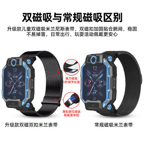 适用于小天才儿童电话手表表带Z12/109876磁吸米兰尼斯Q1AD2D3S腕带 - 图2