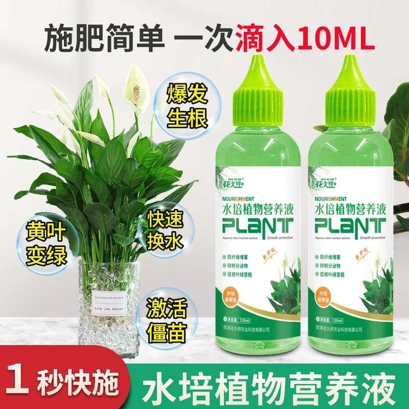 水培植物专用营养液富贵竹转运竹巴西木郁金香绿萝铜钱草通用肥料,淘宝优惠券,粉丝福利购,淘宝优惠卷