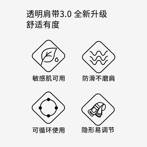 透明肩带隐形防滑无痕不勒内衣配件加宽肩带文胸女可外露胸罩带子 - 图3