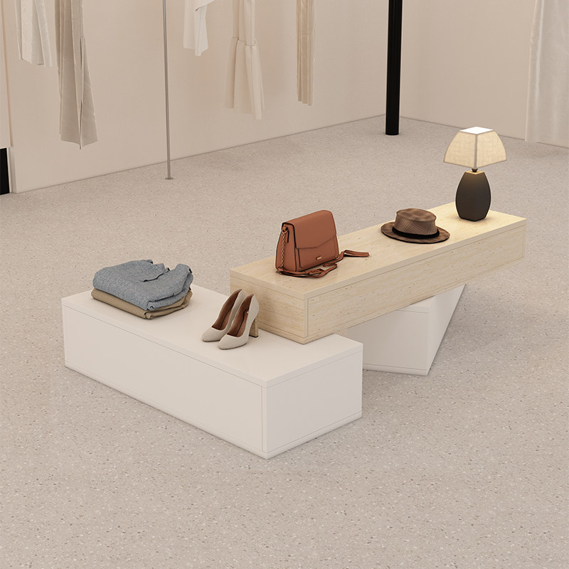 服装店中岛桌洞石纹桌简约现代女装店铺鞋包饰品摆放台陈列展示柜,淘宝优惠券,粉丝福利购,淘宝优惠卷