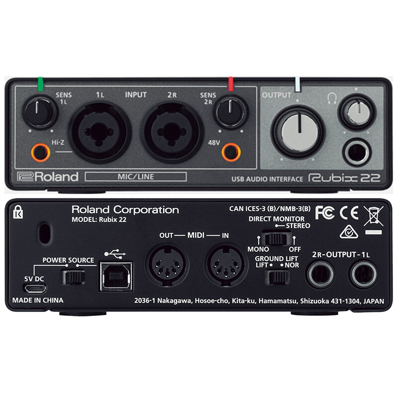 Rubix22 24 44外置音频接口录音编曲配音唱歌USB声卡-图1