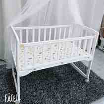 New Pint White Solid Wood Crib Multifunction Baby Cradle Bed Neonatal Bed Change Desk Generation
