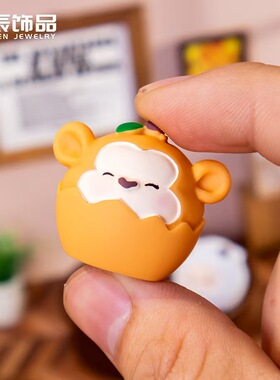 蛋壳十二生肖动物微景观装饰摆件