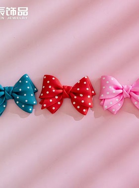 波点蝴蝶结领结树脂配件造景摆件