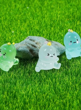 夜光卡通小奶龙立体挂件造景摆件