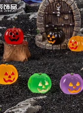 创意万圣节杰克南瓜夜光装饰摆件