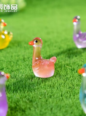 跨境夜光歪头小天鹅卡通装饰摆件