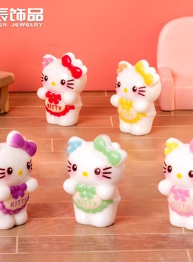 微景观卡通围裙kitty猫装饰摆件