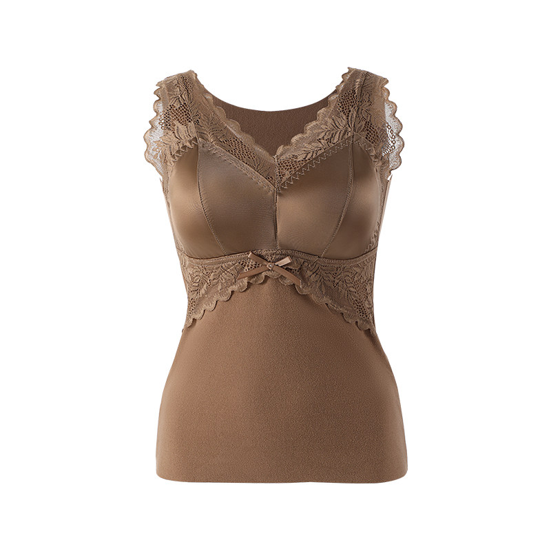 德绒保暖背心女加绒加厚内衣自发热带胸垫上衣内搭打底衫文胸秋冬,淘宝优惠券,粉丝福利购,淘宝优惠卷