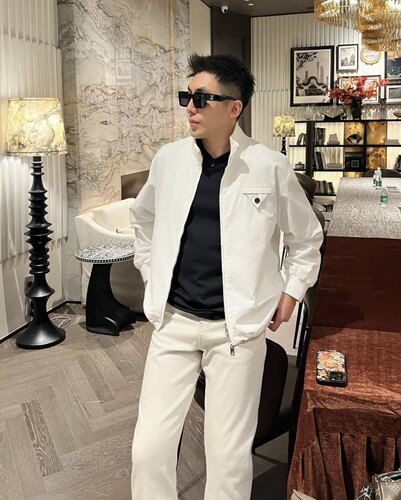 【老钱纽扣夹克】BV编织痞帅男立领短款抽风绳休闲夹克外套25361 - 图0